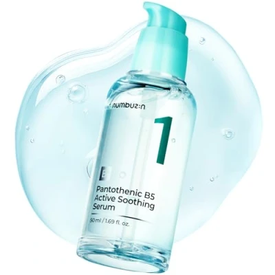 Abbildung von numbuzin No.1 Pantothenic B5 Active Soothing Serum Leichtes Gesichtsserum, Kontrolle überschüssiger Öle, Beruhigung bei Akne, Pantothensäure, feuchtigkeitsspendend, koreanische Hautpflege1,69 fl oz