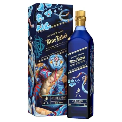 Abbildung von Johnnie Walker Blue Label Year of the Snake, Blended Scotch Whisky, Limited Edition von James Jean, Lunar New 2025, Geschenkverpackung, 700ml