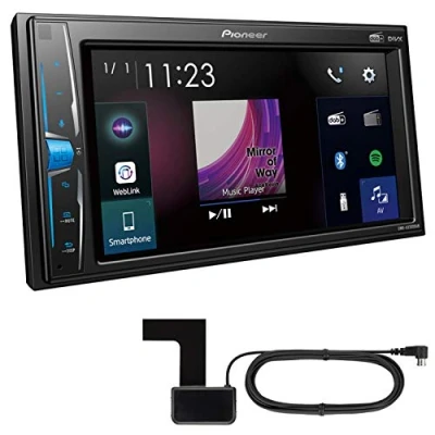 Abbildung von Pioneer DMH A3300DABAN inkl. DAB Antenne 2 DIN Multimedia Player, 6,2 Zoll ClearType Touchscreen, Smartphone Anbindung, USB, DAB/DAB+ Digitalradio, WebLink, Bluetooth, 13 Band Grafikequalizer