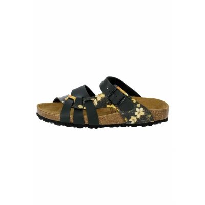 Abbildung von Lico Damen Bioline Flora Hausschuh, Schwarz Gelb, 38 EU