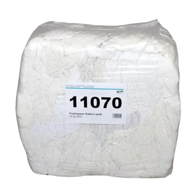 Abbildung von Kattun Industrielappen Putzlappen weiß 10 kg Sack reißfest fusselarm für Polier , und Reinigungsarbeiten