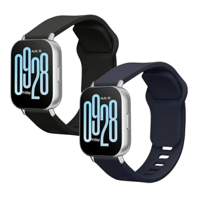 Abbildung von kwmobile 2X Sportarmband kompatibel mit Xiaomi Redmi Watch 5 Active/Watch Lite Armband Fitnesstracker Band Set aus TPU Silikon