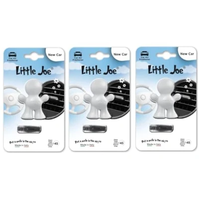 Abbildung von 3er Pack Little Joe Lufterfrischer fürs Auto zur Montage an jedem Lüftungsgitter +/ 45 Tage Frische im (New Car/weiß)