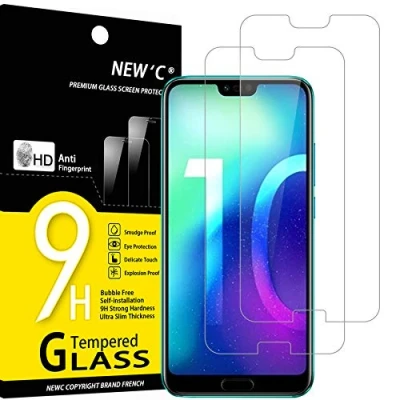 Abbildung von NEW&#039;C 2 Stück, Panzer Schutz Glas für Honor 10, Frei von Kratzern, 9H Härte, HD Displayschutzfolie, 0.33mm Ultra klar, Ultrabeständig