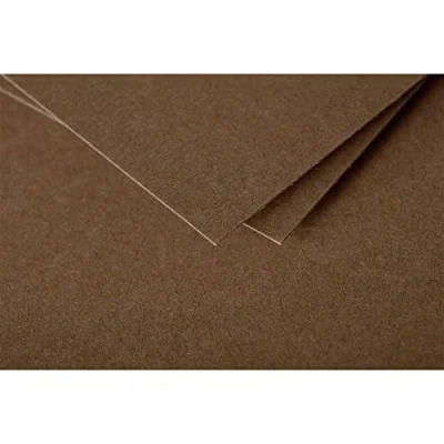 Abbildung von Clairefontaine 16179C Packung mit 25 Doppelkarten Pollen 116x116mm 210g, gefaltet, ideal für Ihre Einladungen und Korrespondenz, Maulwurfsgrau, 1 Pack