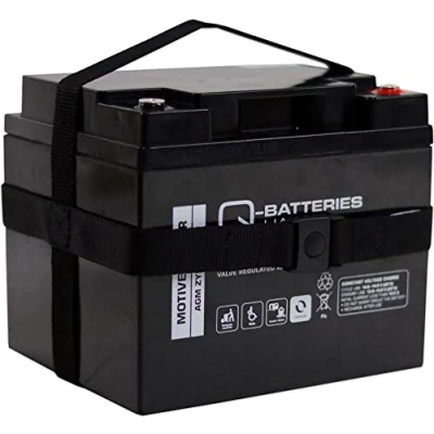 Abbildung von Q Batteries AGM Rollstuhl Scooter Batterie mit Tragegurt 12V 50Ah