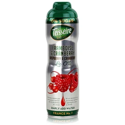 Abbildung von Teisseire Getränke Sirup Raspberry &amp; Cranberry 0% 600ml der genauso schmeckt wie die Frucht (1er Pack)