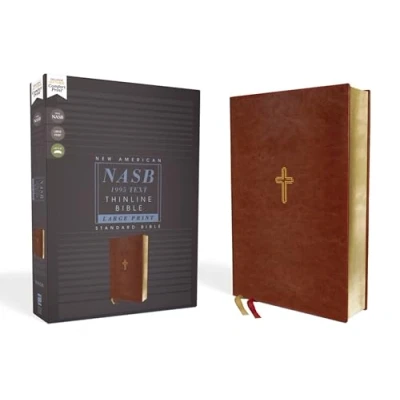 Abbildung von NASB, Thinline Bible, Large Print, Leathersoft, Brown, Red Letter, 1995 Text, Comfort Print