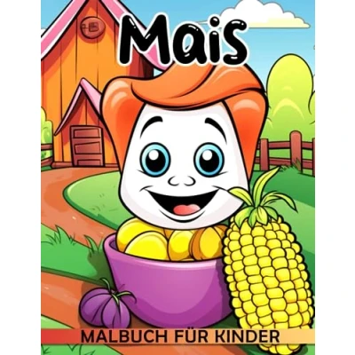 Abbildung von Maismalbuch für Kinder: 30 bezaubernde Mais Themen Illustrationen Kinder, Erwachsene und Enthusiasten. Perfekt Weihnachten, Scherzgeschenke oder Stressabbau.
