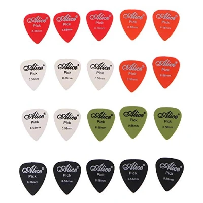 Abbildung von 20 Stück 0 58 Mm Glatte Nylon Gitarrenplektren Plektrum Haltbarkeit Geringes Gewicht