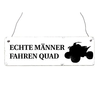 Abbildung von Interluxe Holzschild Shabby ECHTE MÄNNER Fahren Quad Spruch Mann Türschild Hobby Geschenk
