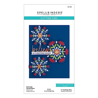 Abbildung von Spellbinders Zarte Schneeflocken Stanzformen aus der Bibi&#039;s Snowflakes Kollektion von Bibi Cameron