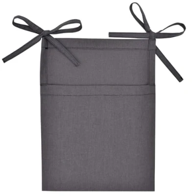 Abbildung von Baby Kinderzimmer Organizer, Kinderbett Tasche Hängender Babybett Organizer Hängend für Kleidung Windeln Deko (Dunkelgrau)