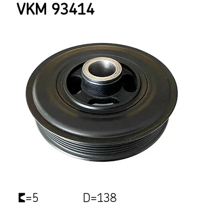Abbildung von SKF VKM 93414 Kurbelwellenriemenscheibe 151,20mm 6 FORD: MONDEO 4 Turnier, FIESTA 6, FOCUS 3 Turnier