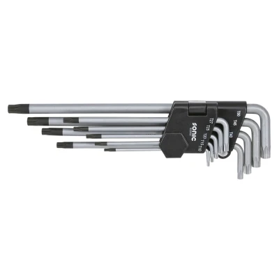 Abbildung von SONIC 600902 Winkelschraubendrehersatz T10, T15, T20, T25, T27, T30, T40, T45, T50 Chrom Vanadium Stahl 9