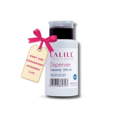 Abbildung von LALILL Dispenser Pumpspender Pumpflasche für Flüssigkeiten Nagellackentferner, Remover Maniküre 200ml, 1 stück (1er Pack)