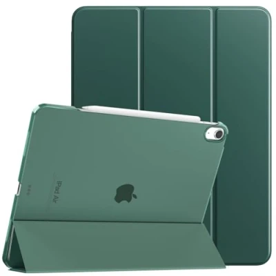 Abbildung von TiMOVO für iPad Air 13 Zoll Hülle M2 2024, Schlanke 13&quot; (M2), Unterstützt Touch ID, Auto Schlaf/Aufwach Schutzhülle mit Transluzent Rückhülle, Hülle, Mitternachtsgrün