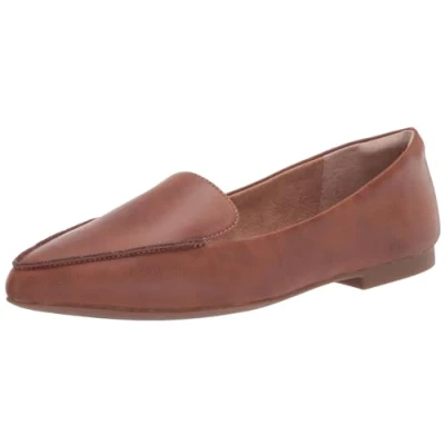Abbildung von Amazon Essentials Damen Flacher Loafer, Kastanienbraun Kunstleder, 40 EU Weit