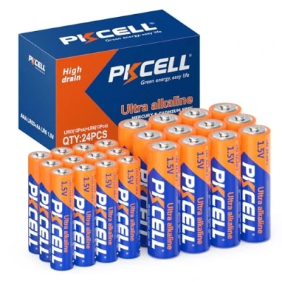 Abbildung von PKCELL Batterie AA AAA Combo, 1,5 V Hochleistungs Einwegbatterie 12 Doppel A Batterien und Dreifach für Tastaturen Uhren Spielzeug Fernbedienungen (10 Jahres Haltbarkeit) X 24 Stück