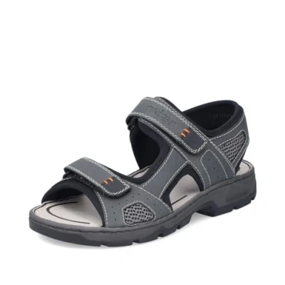 Abbildung von Rieker Herren geschlossene Sandalen 26156, Männer Sandalen,Sommerschuhe,Freizeitschuhe,offene Schuhe,Strandschuhe,grau (47),45 EU / 10.5 UK