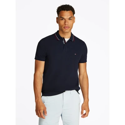 Abbildung von Tommy Hilfiger Regular FIT Tipped Collar Poloshirt, Herren, Größe: Small, Desert sky