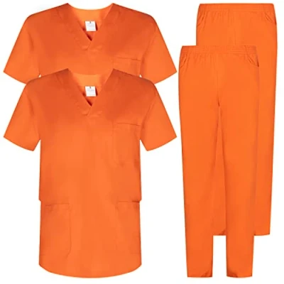 Abbildung von MISEMIYA Pack * 2 Pcs Unisex Schrubb Set Medizinische Uniform mit Oberteil und Hose ref.2 8178 X Small, Orange
