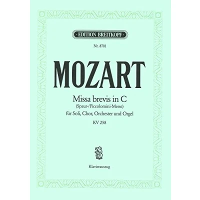Abbildung von Missa brevis C dur KV 258 Spaur , Piccolomini Messe Klavierauszug (EB 8701)
