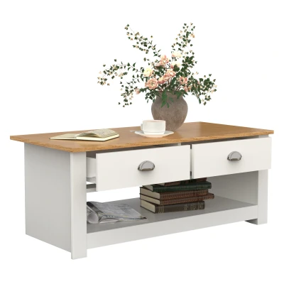 Abbildung von VCM Couchtisch Holz Sofatisch Schublade Balusa