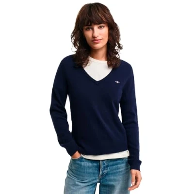 Abbildung von Gant V Ausschnitt Pullover &quot;EXTRAFINE LAMBSWOOL NECK&quot;