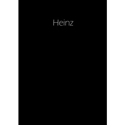 Abbildung von Heinz Notizbuch / Tagebuch Namensbuch: A4 blanko Black