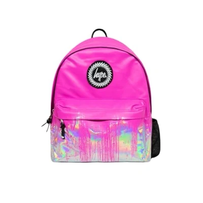 Abbildung von hype Rucksack für Schule, Uni, Freizeit, Arbeit, Wandern, Kinder, Jungen, Mädchen, Teenager, Männer und Frauen, Holo Tropfen in verschiedenen Farben, Einheitsgröße, Casual