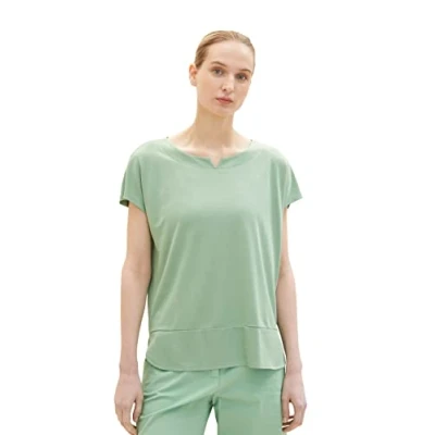 Abbildung von TOM Tailor MIX Tshirt basic, Damen, Größe: Small, Okra green