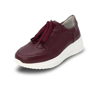 Abbildung von VITAFORM Damen Sneaker aus italienischem Hirschleder Leder Extra Bequeme Schuhe Beere/lila 41