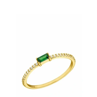 Abbildung von Amor Ring 925 Sterling Silber Damen Ringe, mit Zirkonia synth., Gold, Kommt in Schmuck Geschenk Box, 2035567