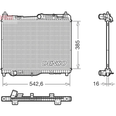 Abbildung von Kühler, Motorkühlung DENSO DRM10123