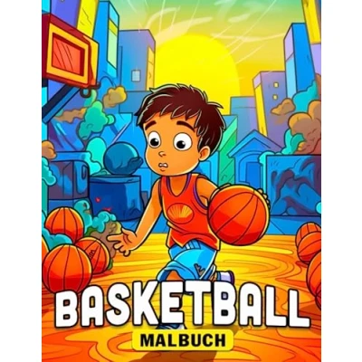 Abbildung von Basketball Malbuch: Beschenken Sie Ihr Kind mit über 30 Ausmalbildern zur Stressbewältigung an Geburtstagen und Feiertagen, perfekt zum Zeichnen Entspannen.