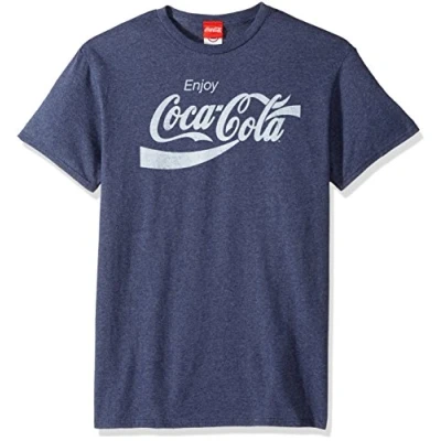 Abbildung von Coca Cola Herren T Shirt Eighties Coke Kurzarm Blau Mittel