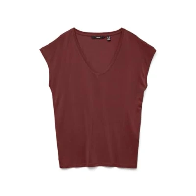 Abbildung von VERO MODA Damen Vmfilli Ss V Neck Tee Ga Noos T Shirt, Surf The Web, Small