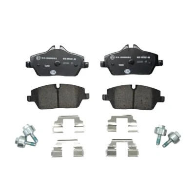 Abbildung von HELLA 8DB 355 021 881 Bremsbelagsatz für Verschleißwarnanzeiger vorbereitet mit Bremssattelschrauben Zubehör BMW: