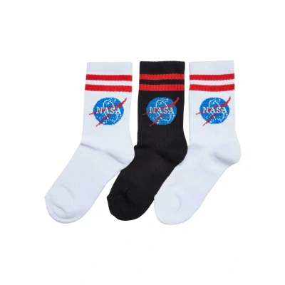 Abbildung von Mister Tee NASA Insignia 3PACK Socken, Herren, Größe: 27 30, White black
