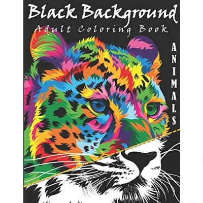 Abbildung von Black Background Adult Coloring Book: Animals Book Background: Stress Relieving Patterns for ... and Books Adults