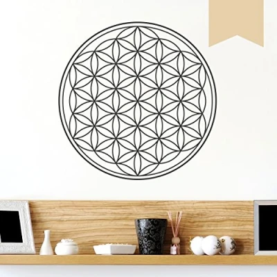 Abbildung von WANDKINGS Wandtattoo Blume des Lebens 80 x cm beige erhältlich in 33 Farben