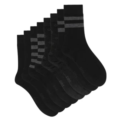 Abbildung von DIM Style Stripes CREW SOCK 4 PACK Socken, Herren, Größe: One Size, Black