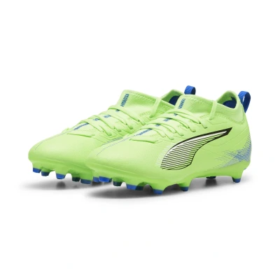 Abbildung von Puma Ultra 5 Match FG/AG JR Unisex Fußballschuh Nocken für Kinder, Größe: 32, Fizzy apple/white/bluemazing Schuhe