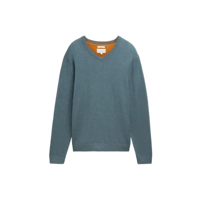 Abbildung von TOM Tailor Vneck Strickpullover, Herren, Größe: 3XL, Blau