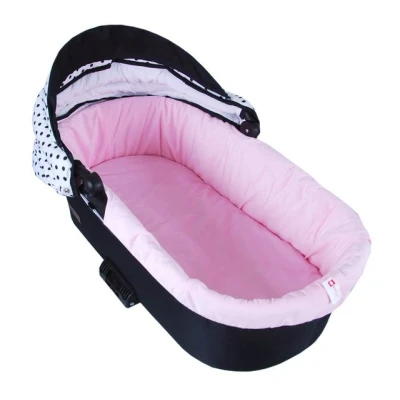 Abbildung von BABYLUX Kinderwagen Bezug Nestchen für BABYWANNE + Matratze 2 Tlg Set, W101 Velvet Rosa