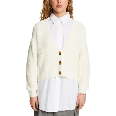 Abbildung von ESPRIT Damen 024ee1i344 Strickjacke, 055/Ice, L