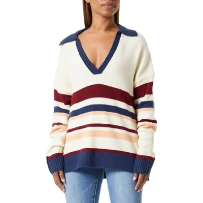 Abbildung von bridgeport Damen Strickpullover 39525082 BR02, Wollweiss Mehrfarbig, XL/XXL