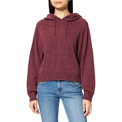 Abbildung von NA KD Damen Basic Hoodie Pullover, Schwarz, S