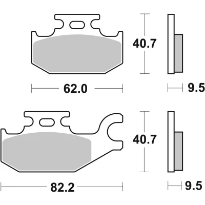 Abbildung von Bremsbelagsatz LUCAS TRW MCB724